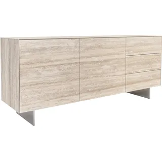 DeLife Cuor 180 x 0 x 0 cm Creme-Weiß / Weiß