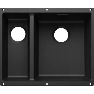 SUBLINE 340/160-U für Farbige Komponenten Einbauspüle SILGRANIT anthrazit ab 60 cm ohne Ablauffernbedienung - Grau