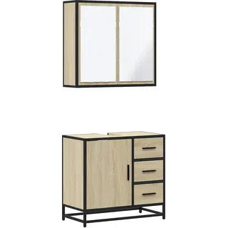 VidaXL 3300896, Eiche, Metall, Holz, 60 kg, 650 mm, 330 mm, 600 mm - Braun