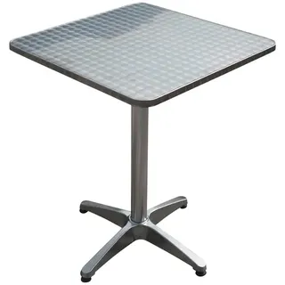 Garden Pleasure Bistro Tisch 60 x 60 x 70 cm silber