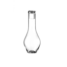 Zafferano Chiaro di Luna - Glasflasche Klar, Höhe 290 mm, Durchmesser 125 mm, Fassungsvermögen 138 cl - Handgefertigt in bleifreiem Kristallglas