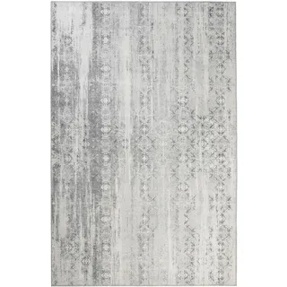 Wecon Home Webteppich , Grau, Weiß , Textil , Vintage , rechteckig , 120x170 cm , Textiles Vertrauen - Oeko-Tex®, Hohenstein, Oeko-Tex® Standard 100 , für Fußbodenheizung geeignet, in verschiedenen Größen erhältlich, für Hausstauballergiker geeignet , Teppiche und Böden, Teppiche, Webteppiche