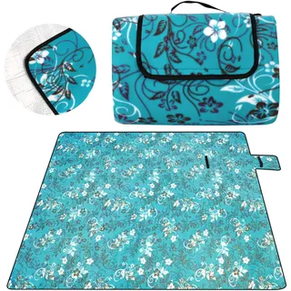 DEPAR Picknickdecke 200x200cm,Campingdecke Wärmeisoliert mit Wasserdichter Unterseite Sandfrei Outdoor Decke,Tragbare Waschbar Strandunterlage für Strand,Picknick,Camping und Wandern