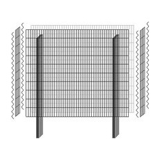 Bellissa Gabionen Mauersystem paravento Basisbaus. Verzinkt 1178x120x505 mm