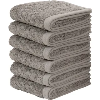 MY HOME Regona Handtuchset 30 x 50 cm grau 5-tlg.