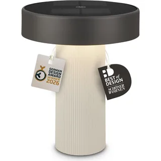 Briloner Akku-Tischleuchte Kunststoff 20 cm tragbar, kabellos, aufladbar über Usb Anthrazit/Altweiß
