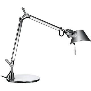 Artemide Tolomeo Micro LED Tischlampe mit Fuss, Länge 45 Höhe 37 max 73 cm, Aluminium