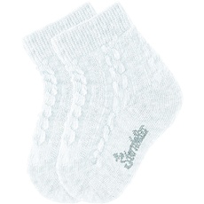 Sterntaler Unisex Kinder Söckchen Zopfmuster Dp Socken, 2 Paar, Weiß, 27-30
