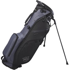 Wilson Staff Golftasche, EXO Lite Stand Bag, Trage-/Trolleytasche, 4 Fächer für diverse Eisen, Schwarz/Grau