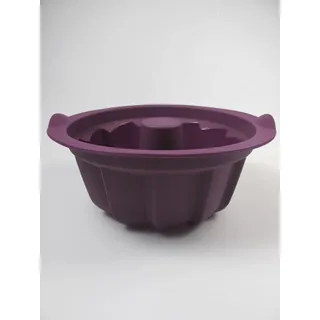 TUPPERWARE Backen Silikonform Gugelhupf lila Backform Kuchen Silikon Easyplus