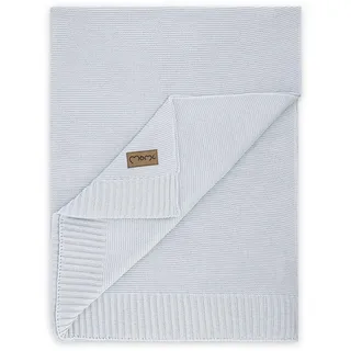 Momi Kinder- und Babydecke Hug, 80 x 110 cm, Kuscheldecke aus 50% Baumwolle mit 50% Bambusfasern, Strickdecke ideal für Buggy, Kinderwagen und Babybett