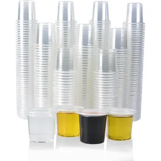 ASOPFYUM Schnapsgläser Plastik, Schnapsbecher 400 Stück, Wiederverwendbare Schnapsbecher Plastik 2cl/ 20ml für Hochzeiten, Parteien, Festivals oder verschiedene Ereignisse, Shot Becher