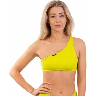 Nebbia One Shoulder Bandeau Bikini Top Green S Bademode für Damen - Grün