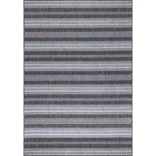 Sunny Faye teppich indoor/outdoor läufer 80x250cm schwarz - Schwarz