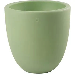 8 seasons Design LED Pflanzkübel 39 x 39cm, Shining Curvy Pot S (Mint), E27, warmweißes Licht – wetterfest – Blumentopf für außen (Garten, Terrasse, Balkon) und innen – dekorativer Getränkekühler