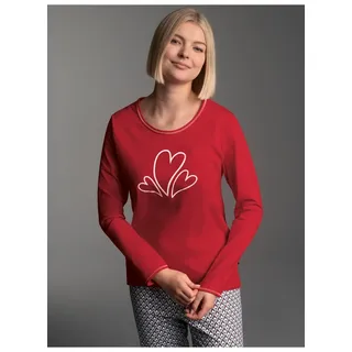 Trigema Schlafanzug »TRIGEMA Pyjama-Oberteil mit süßem Herzen-Print« 1