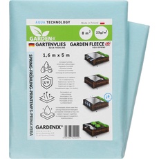 GARDENIX® 8 m2 Frühling Gartenvlies Aqua mit sehr hoher Wasserdurchlässigkeit, zur Abdeckung von Gemüsebeeten, UV-Stabilisierung (1,6m x 5m)