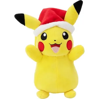 Jazwares - Pluszowa maskotka Pikachu na Święta 20cm, Pokemon Premium - Gelb