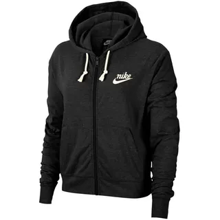 Nike Damen sportstøj fitness vintage Hoodie Mit Durchgehendem Rei verschluss, Black/Sail, M EU