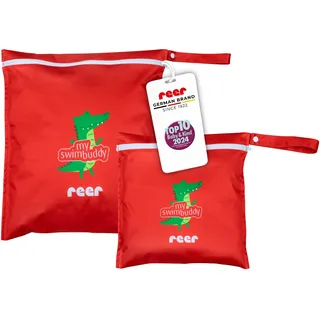 Reer myswimbuddy Wetbag | Set mit 2 Größen | Nassbeutel für Kinder und Erwachsene | Wasserdichtes Material | Perfekter Badebeutel fürs Schwimmbad oder den Strand | Wasserabweisend und Auslaufsicher