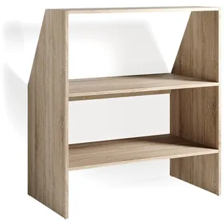 Vicco Dachschräge Regal Sonoma 90 x 100 cm , Sonoma Eiche , Holzwerkstoff , 3 Fächer , Rechteckig , 90x100x50 cm , Wohnzimmer, Regale, Bücherregale