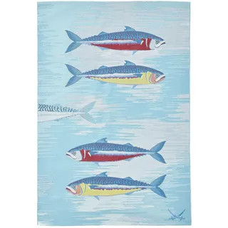 Sansibar Sylt Outdoorteppich Rantum Beach 100x200 cm , Türkis , Textil , Tiere , Rechteckig , 100x200 cm , Oeko-Tex® , für Fußbodenheizung geeignet , Teppiche und Böden, Teppiche, Outdoorteppiche