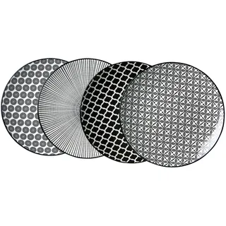 Ritzenhoff & Breker Frühstücksteller Takeo 22 cm grau 4er Set