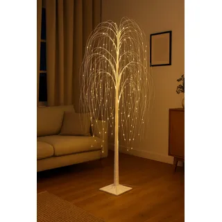 Künstlicher Weihnachtsbaum I.GE.A. "LED Baum Lichterbaum", weiß, B:78cm H:180cm, Metall, Weihnachtsbäume, Künstlicher Weihnachtsbaum, mit 400 LEDs Beleuchtung Weidenbaum-Optik Kunstbaum Weihnachtsdeko