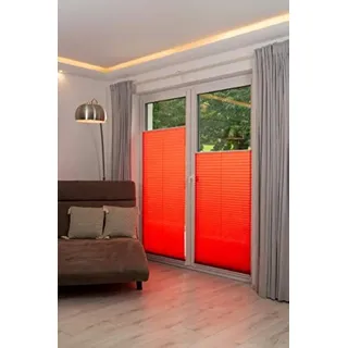 K-HOME Klemmfix-Plisse 30 x 130 cm rot