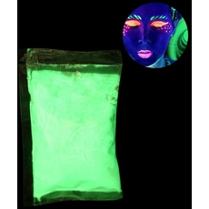 Fluoreszierendes Pulver, Dark Night Glow Pulver Leuchtpulver Farbe DIY Pigment Nagel Beschichtung Nachtleuchtendes Pulver(Gelbgrün)