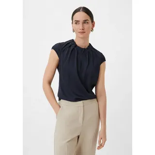 Comma, comma Kurzarmbluse blau 38