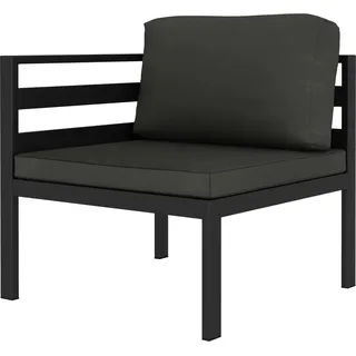 vidaXL 4-tlg. Garten-Lounge-Set mit Kissen Aluminium Anthrazit - Grau
