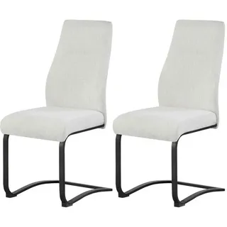 MID.YOU Schwingstuhl Tina Strukturstoff creme 2er Set