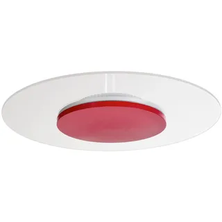 Led-Deckenleuchte , Rot , Metall, Kunststoff , rund , F , 42x4.5x42 cm , RoHS, Europäischer Sicherheitsstandard , Lampen & Leuchten, Leuchtenserien