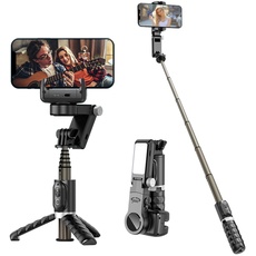 Zhixifan 360° Smartphone Stabilisator, Gimbal Handy Stabilisator, Selfie-Stabilisator mit Bluetooth-Fernbedienung für Vlogging, YouTube, Live-Video, kompatibel mit iPhone/Android