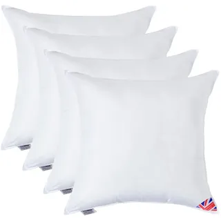 Homescapes Füllkissen 4er-Set – 65/65 cm, Super-Mikrofaser , Textil , Füllung: Polyester , Quadratisch , 65x65 cm , Oeko-Tex® Standard 100 , Heimtextilien, Kopfpolster & Bettdecken, Kopfkissen, Kissenfüllungen & Innenkissen