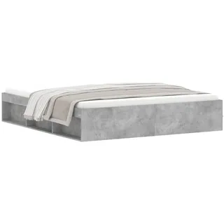 vidaXL Bettgestell Betongrau 180x200 cm