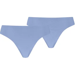 String PUMA "PUMA WOMEN INVISIBLE COTTON STRINGS", Damen, Gr. L, light blau, Single Jersey, Obermaterial: 88% Baumwolle, 12% Elasthan, körpernah, Unterhosen String, nahtlose Ränder für eine unsichtbare Passform