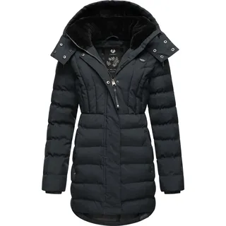 Ragwear Kurzmantel Ashanta Wasserdichter Winterparka mit gefütterter Kapuze schwarz