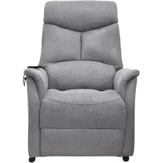 Duo Collection TV-Sessel Bozen Polyester 77 x 114 x 90 cm grau mit Motor, Aufstehhilfe und Sitzheizung