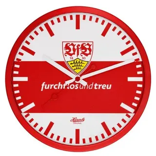 HERMLE - VFB Stuttgart Quartzwanduhr, Wanduhr - Weiß, Rot