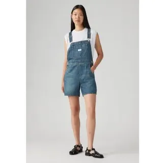 Levi's für Damen. 001UY-0011 Kurze Latzhose Utility blau (M), Lässig, Baumwolle, Denim