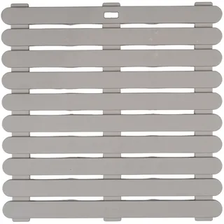 Wenko Duschrost Mod. Indoor & Outdoor rutschhemmend aus hochwertigem Kunststoff ideal für Bad und Poolbereich 55 x 55 cm in elegantem Taupe