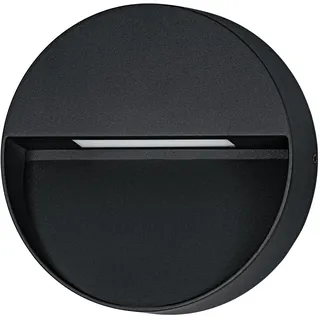 EGLO LED Wandlampe außen Maruggio, Außenbeleuchtung Hauswand, runde Außenleuchte, Außenwandleuchte aus Aluminium in Schwarz, Wand Außenlampe, Lichtfarbe warmweiß - kaltweiß, IP65