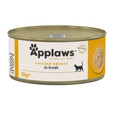 6x156g Piept de pui Adult Conserve în supă Applaws Hrană umedă pisici