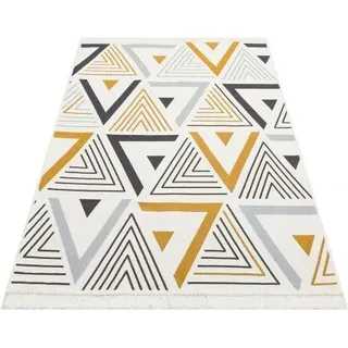 Kelim Arya 18 yellow-grey (120x180 cm) - Gelb, Grau