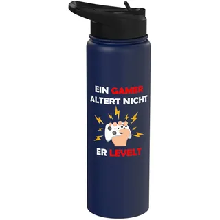 Konsolen Zocker Design Geschenkidee für Konsole Spieler Stainless Steel Insulated Water Bottle