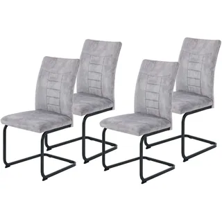 Hela Freischwinger GELA Polyester schwarz 4er Set