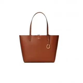 Lauren Ralph Lauren für Damen. 431795329002 Reversible Tote Medium braun reversible Tasche -28x40,6x12,7cm (OSFA), Lässig, Polyurethan