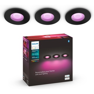 Philips Hue White & Color Ambiance Xamento 3er Deckenspot 3x230lm, schwarz